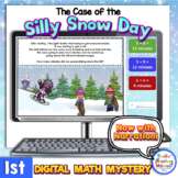 1st Grade Narrated Digital Silly Snow Day Math Mystery Dis
