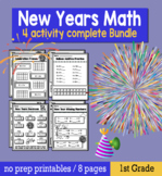 1st Grade New Years 2023 Math Packet