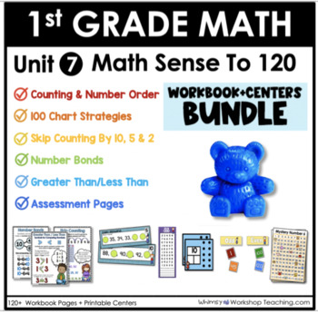 Preview of 1st Grade Number Sense to 120 Unit 7 BUNDLE Lessons Centers Skip Count Odd Even