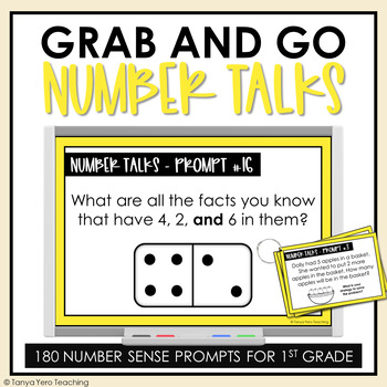 Preview of Number Talks 1st Grade Number Sense Mental Math Yearlong Fluency Bundle