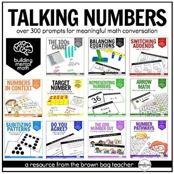 Preview of 1st Grade Number Talks Bundle: Building Number Sense and Mental Math Task Cards
