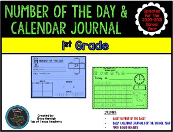Preview of 1st Grade Number of the Day & Calendar Journal--TEKS Based
