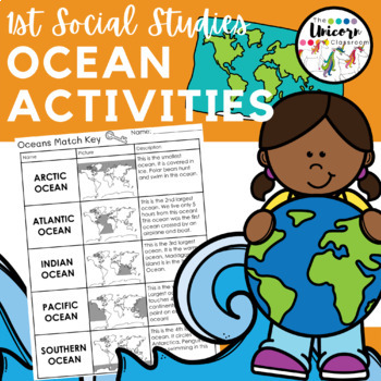 Preview of 1st Grade Ocean Activities | First Grade Earth’s Oceans Printable Worksheets