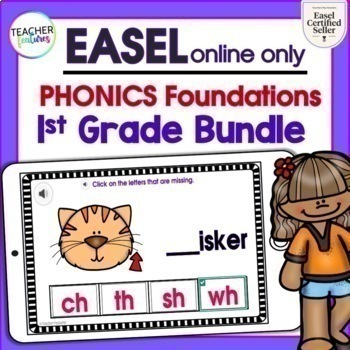 Preview of 1st Grade PHONICS Silent E, Digraphs & Word Analysis Science of Reading Bundle