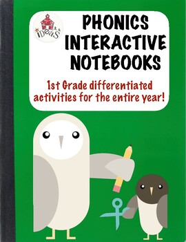 Preview of 1st Grade Phonics Interactive Notebooks: Differentiated Activities All Year!