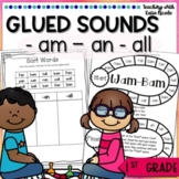 1st Grade Phonics Learning Glued Sounds: -am, -an, & -all!