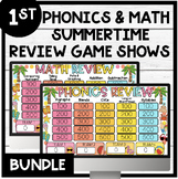 1st Grade Phonics & Math End of Year Review | Game Show | 