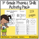 1st Grade Phonics Skills Year Long Activity Pack