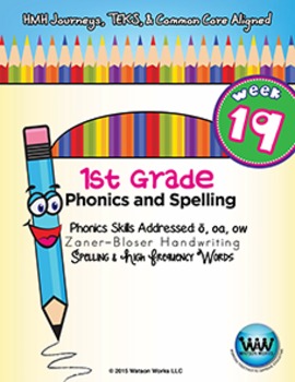 Preview of 1st Grade Phonics and Spelling Zaner-Bloser Week 19 (long o, oa, ow)