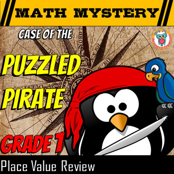 Preview of 1st Grade Place Value Review Math Mystery: Place Value Game Worksheets