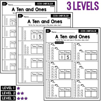 Differentiated First Grade Place Value Worksheets by Bite ...