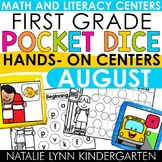 1st Grade Pocket Dice Centers AUGUST Back to School Math a