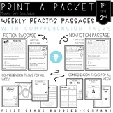 1st/2nd Reading Comprehension Passages with Comprehension