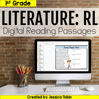 Preview of 1st Grade RL Literature Digital Passages with Digital Reading