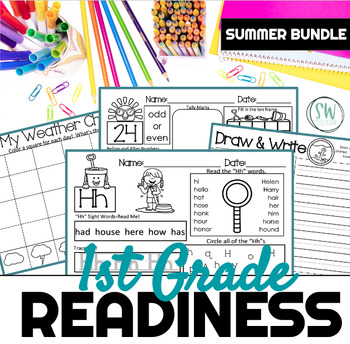 Preview of 1st Grade Readiness BUNDLE - Summer Worksheets