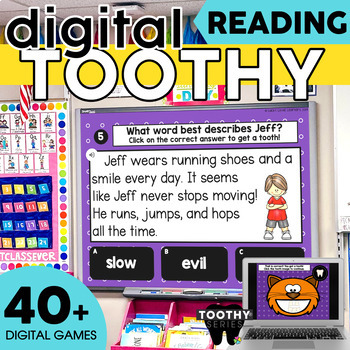 Preview of 1st Grade Reading Comprehension Passages - Digital Toothy® - Digital Resources