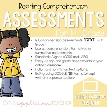 Preview of 1st Grade Reading Comprehension Assessments DIGITAL CLASSROOM