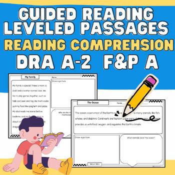 Preview of 1st Grade Reading Comprehension DRA A,1,2 F&P A  Fiction & Nonfiction Passages