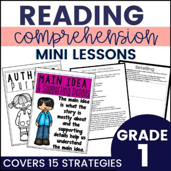 Preview of 1st Grade Reading Comprehension Mini Lessons for 15 Reading Strategies