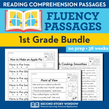 Preview of 1st Grade Reading Comprehension Passages for Reading Fluency Practice BUNDLE
