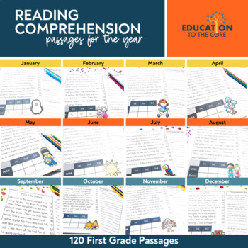 Preview of 1st Grade Reading Comprehension Passages | Main Idea and Details