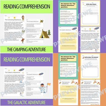 Preview of 1st Grade Reading Comprehension Passages and Questions - MEGA Bundle