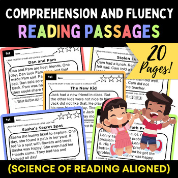 Preview of 1st Grade | Reading Comprehension Passages and Questions | SOR-aligned