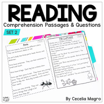 Preview of 1st Grade Reading Comprehension Passages and Questions Set 2