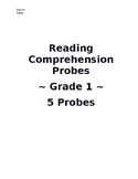 1st Grade Reading Comprehension Probe - IEP Goals- 5 Pack - Set 2