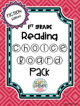 Preview of 1st Grade Reading Fiction Choice Boards - Distance Learning Resource