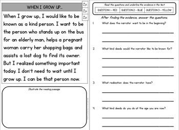 Text Evidence Reading Comprehension Practice Passages by Isla Hearts ...