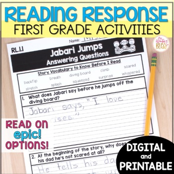 Preview of 1st Grade Reading Response Activities - printable & digital