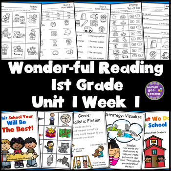 Preview of 1st Grade Reading Unit 1 Week 1 Freebie