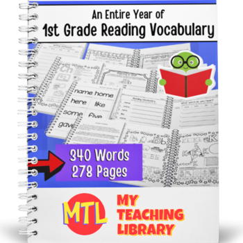 Preview of 1st Grade Reading Vocabulary | One Year - 36 Weeks