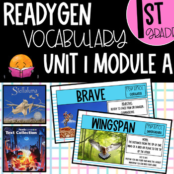 Preview of 1st Grade ReadyGEN Unit 1 Module A Vocabulary