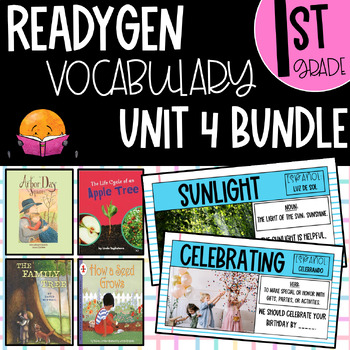 Preview of 1st Grade ReadyGEN Unit 4 Modules A & B Vocabulary (UNIT 4 BUNDLE)