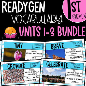 Preview of 1st Grade ReadyGEN Vocabulary Units 1-3 BUNDLE