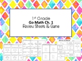 1st Grade Go Math Ch. 1 Review Sheets and Game