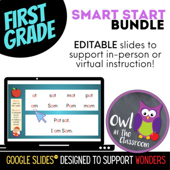 Preview of 1st Grade - SMART START BUNDLE (Google Slides™) - Aligned w/ WONDERS 2017