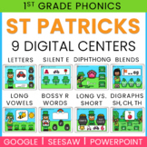 1st Grade Saint Patrick's Day Digital Phonics Centers | Se