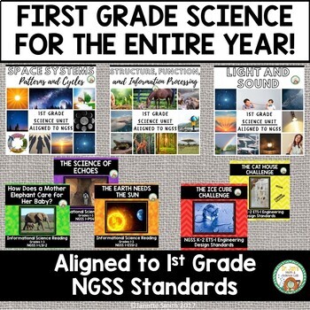 Preview of 1st Grade Science Entire Year Bundle (NGSS Aligned)