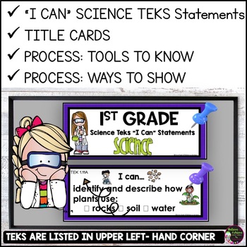 1st Grade Science TEKS I CAN Statements | New Streamlined TEKS | TpT