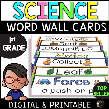 Preview of 1st Grade Science Word Wall | Science Vocabulary Word Wall