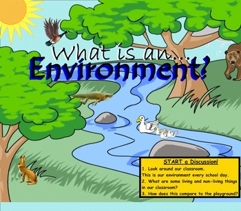 Preview of SMARTboard: 1st Grade Science: What is an Environment?