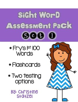 Preview of Sight Word Assessment Pack Set 1 (Fry's 1st 100 Words)