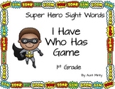 1st Grade Dolch Sight Word Cards-Superhero Theme I Have Wh