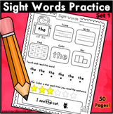 Sight Words Coloring Pages Sheets Kindergarten High Freque