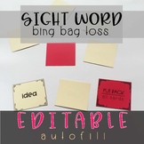 Sight Word Bing Bag Toss