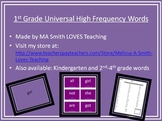 1st Grade High Frequency Sight Word Pack - PP, List, and Cards