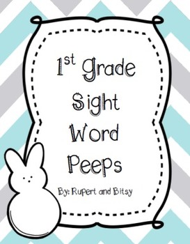 Preview of FREE First Grade Sight Words  Easter Peeps Reading Center Game